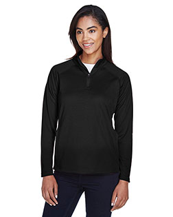 Devon & Jones Classic DG440W Women Stretch Tech-Shell  Compass Quarter-Zip at GotApparel