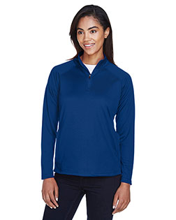 Devon & Jones Classic DG440W Women Stretch Tech-Shell  Compass Quarter-Zip at GotApparel