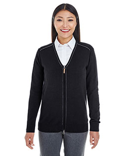 Devon & Jones Classic DG478W Women Manchester Fully-Fashioned Full-Zip Sweater at GotApparel