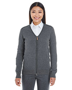 Devon & Jones Classic DG478W Women Manchester Fully-Fashioned Full-Zip Sweater at GotApparel