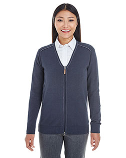 Devon & Jones Classic DG478W Women Manchester Fully-Fashioned Full-Zip Sweater at GotApparel