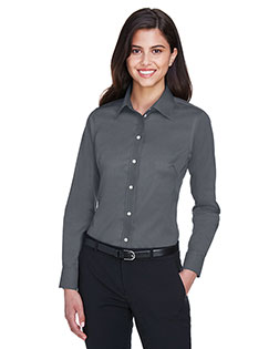 Devon & Jones Classic DG530W Women Crown Collection Solid Stretch Twill at GotApparel