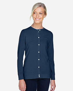 Devon & Jones Classic DP181W Women Perfect Fit Ribbon Cardigan at GotApparel