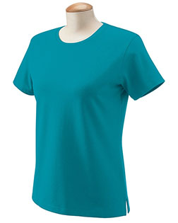 Devon & Jones Pink DP155W Women Jersey Tee at GotApparel