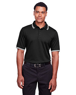 Devon & Jones DG20C Men Crownlux Performance™ Plaited Tipped Polo at GotApparel