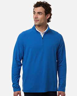 Devon & Jones DG402 Men's Seaton Pebble Textured Quarter-Zip Pullover at GotApparel