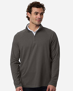 Devon & Jones DG402 Men's Seaton Pebble Textured Quarter-Zip Pullover at GotApparel