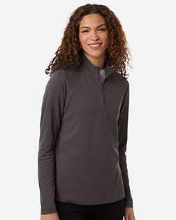 Devon & Jones DG402W Women's Seaton Pebble Textured Quarter-Zip Pullover at GotApparel