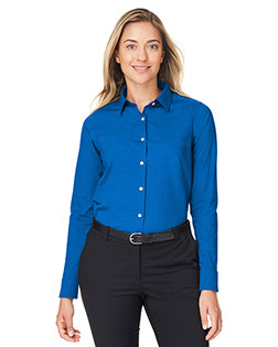 Devon & Jones DG505W  CrownLux Performance® Ladies' Spencer Poplin Shirt at GotApparel