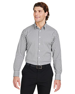 Devon & Jones DG536 CrownLux Performance® Men's Gingham Shirt at GotApparel