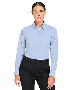 Devon & Jones DG537W CrownLux Performance® Ladies' Microstripe Shirt at GotApparel