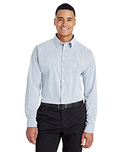 Devon & Jones DG540 CrownLux Performance Men 2.9 oz Micro Windowpane Shirt at GotApparel