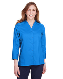 Devon & Jones DG560W women Crown Collection Stretch Broadcloth 3/4 Sleeve Blouse at GotApparel