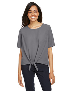 Devon & Jones DP617W Women Ladies' Perfect Fit™ Tie-Front Blouse at GotApparel