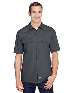 Dickies Workwear WS675 Men FLEX Relaxed Fit Short-Sleeve Twill Work Shirt at GotApparel