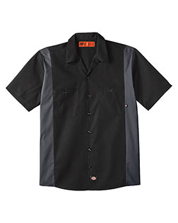 Dickies LS524L Men Industrial Colorblocked Short Sleeve Shirt - Long Sizes at GotApparel
