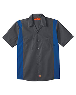 Dickies LS524L Men Industrial Colorblocked Short Sleeve Shirt - Long Sizes at GotApparel