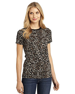 District DM104CL Women Perfect Weight Camo Crew Tee at GotApparel