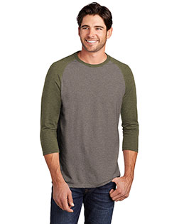District DM136 Men Perfect Tri 3/4-Sleeve Raglan at GotApparel