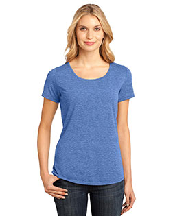 District Made DM441 Women Tri-Blend Lace Tee at GotApparel