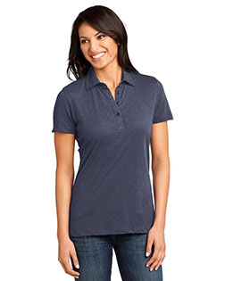 District DM450 Women Slub Polo at GotApparel