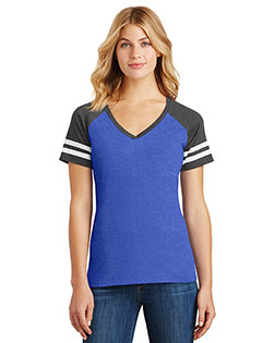 District DM476 Women Game V-Neck Tee at GotApparel