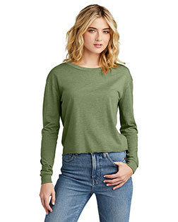 District Women's Perfect Tri Midi Long Sleeve Tee DT141 at GotApparel