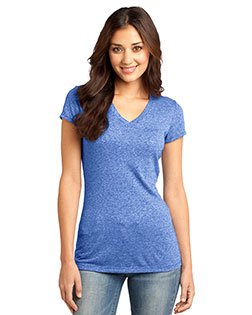 District DT261 Women Microburn V-Neck Tee at GotApparel