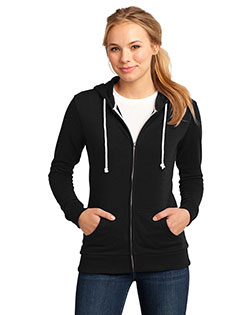 District DT290 Women Core Fleece Full-Zip Hoodie at GotApparel