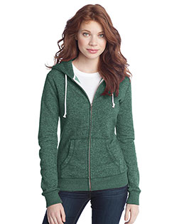 District DT292 Women Marled Fleece Full-Zip Hoodie at GotApparel