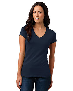 District DT4501 Women Vintage Wash V-Neck Tee at GotApparel