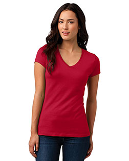 District DT4501 Women Vintage Wash V-Neck Tee at GotApparel