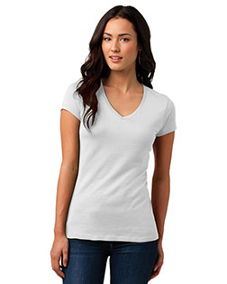 District DT4501 Women Vintage Wash V-Neck Tee at GotApparel