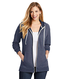 District DT456 Women 8.3 oz French Terry Full-Zip Hoodie at GotApparel