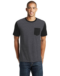 District DT6000SP Adult Very Important Tee  With Contrast Sleeves And Pocket at GotApparel
