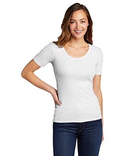 District<sup>®</Sup> Women's V.I.T.<sup>™</Sup>rib Scoop Neck Tee DT6020 at GotApparel