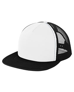 District DT624 Men Flat Bill Snapback Trucker Cap at GotApparel
