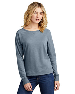District DT672 Women's Featherweight French Terry Long Sleeve Crewneck at GotApparel