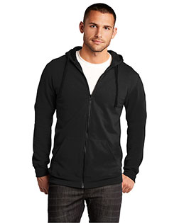 District DT800 Men The Concert Fleece Full-Zip Hoodie at GotApparel