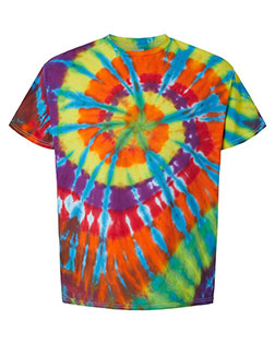 Dyenomite 200TD Men Rainbow Cut-Spiral Tie-Dyed T-Shirt at GotApparel