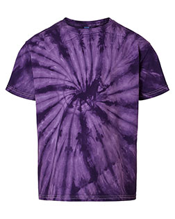 Dyenomite 20BCY Boys Youth Cyclone Pinwheel Tie-Dyed T-Shirt at GotApparel
