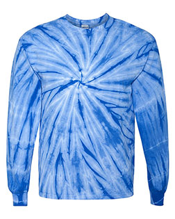 Dyenomite 240CY Men Cyclone Vat-Dyed Pinwheel Long Sleeve T-Shirt at GotApparel