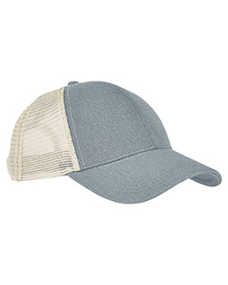 Custom Embroidered Econscious EC7093 Unisex Hemp Eco Trucker Recycled Polyester Mesh Cap at GotApparel