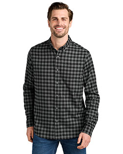 Eddie Bauer EB610 Men's Long Sleeve Favorite Flannel Plaid Shirt at GotApparel