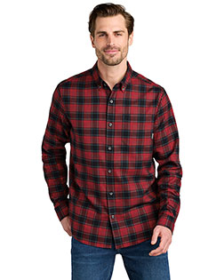 Eddie Bauer EB610 Men's Long Sleeve Favorite Flannel Plaid Shirt at GotApparel