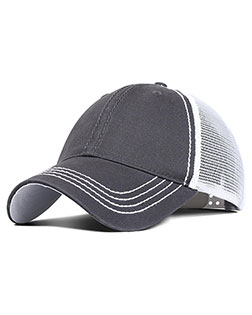 Fahrenheit F787  Garment Washed Cotton Mesh Back Hat at GotApparel