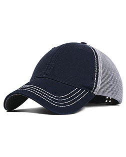Fahrenheit F787  Garment Washed Cotton Mesh Back Hat at GotApparel