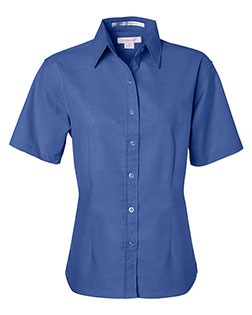FeatherLite 5231 Women 's Short Sleeve Stain Resistant Oxford Shirt at GotApparel
