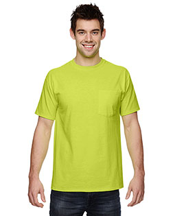 Fruit Of The Loom 3931P Men 5 Oz. 100% Heavy Cotton HD Pocket T-Shirt at GotApparel