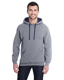 Fruit of the Loom SF77R Men 7.2 oz. Sofspun® Striped Hooded Sweatshirt at GotApparel